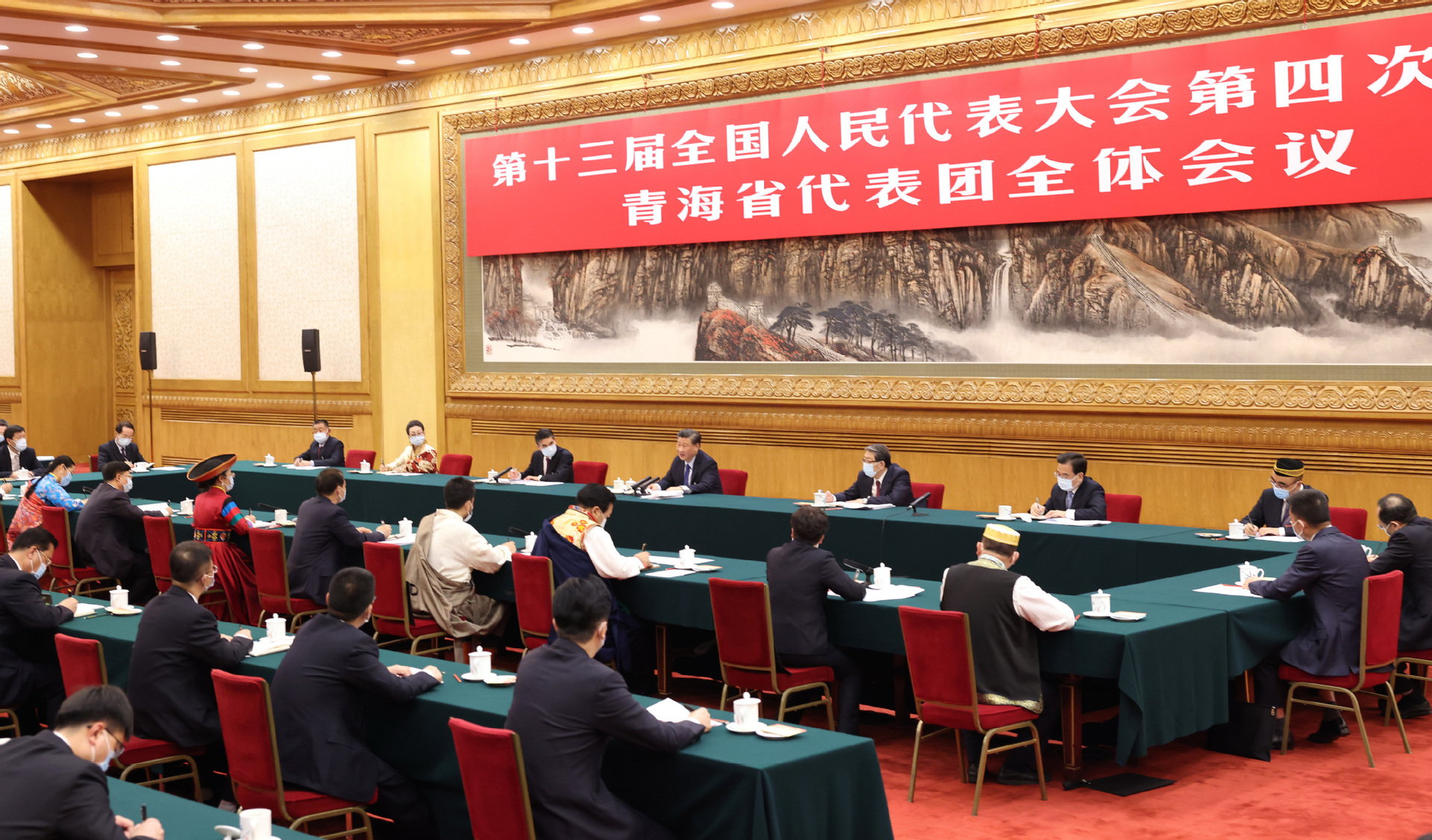7日，習近平參加十三屆全國人大四次會議青海代表團審議。 新華社發.JPG